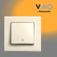 Выключатель одноклавишный проходной крем VIKO LINNERA 